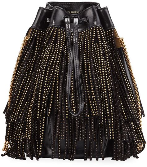 ysl talitha bucket bag|Saint Laurent Talitha Small YSL Monogram North/South Fringe .